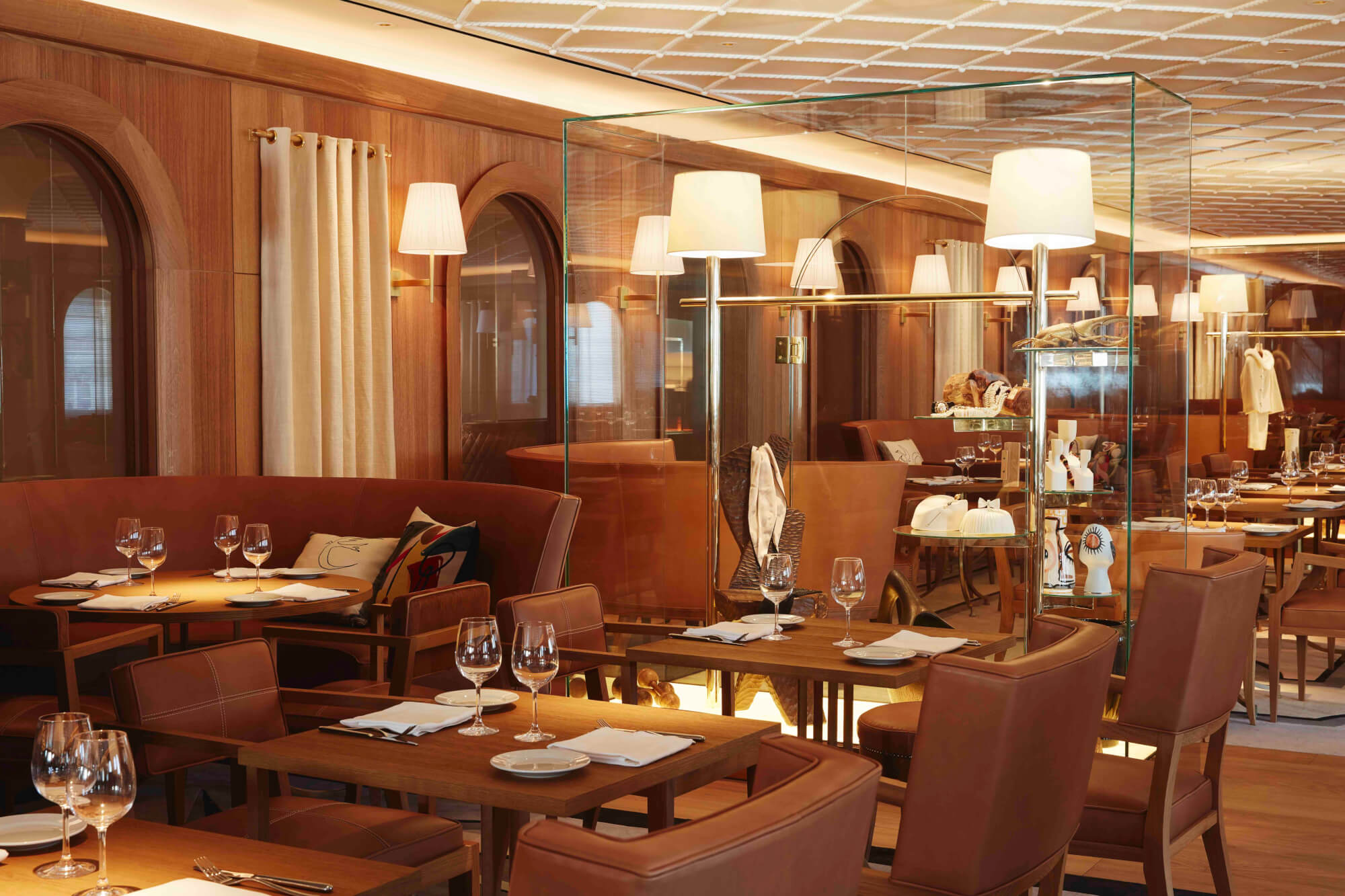 The Philippe Starck-designed dining room at L’Avenue at Saks in New York